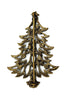 JJ Pewter Tone Multi-Color Rhinestone Christmas Tree Vintage Figural Brooch