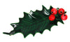 Sandor Christmas Holly Green Enamel Leaf Vintage Figural Brooch