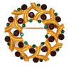 Eisenberg Ice Red Green Berries Christmas Holiday Wreath Brooch