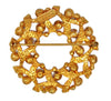 Eisenberg Ice Red Green Berries Christmas Holiday Wreath Brooch