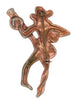 Mandle Block Jester Mandolin Player Vintage Figural Costume Brooch