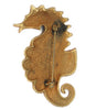 UltraCraft Brown Enamel Seahorse Vintage Figural Costume Brooch