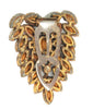Art Deco Early 1900s Floral Rhinestones Antique Costume Brooch