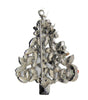 Talbots Christmas Green Holly Tree Swarovski Star Figural Brooch - 1980s