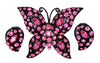 Weiss Butterfly Demi Sparkling Fuchsia Vintage Figural Earrings & Brooch