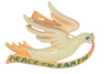 Peace on Earth Holiday Dove Vintage Figural Brooch