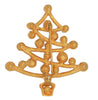 Zig Zag Gold Plate Christmas Tree Figural Pin Brooch