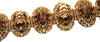 Braunstein 1952 Horned Smiling Devil Faustus Gold Plated Cartouche Bracelet