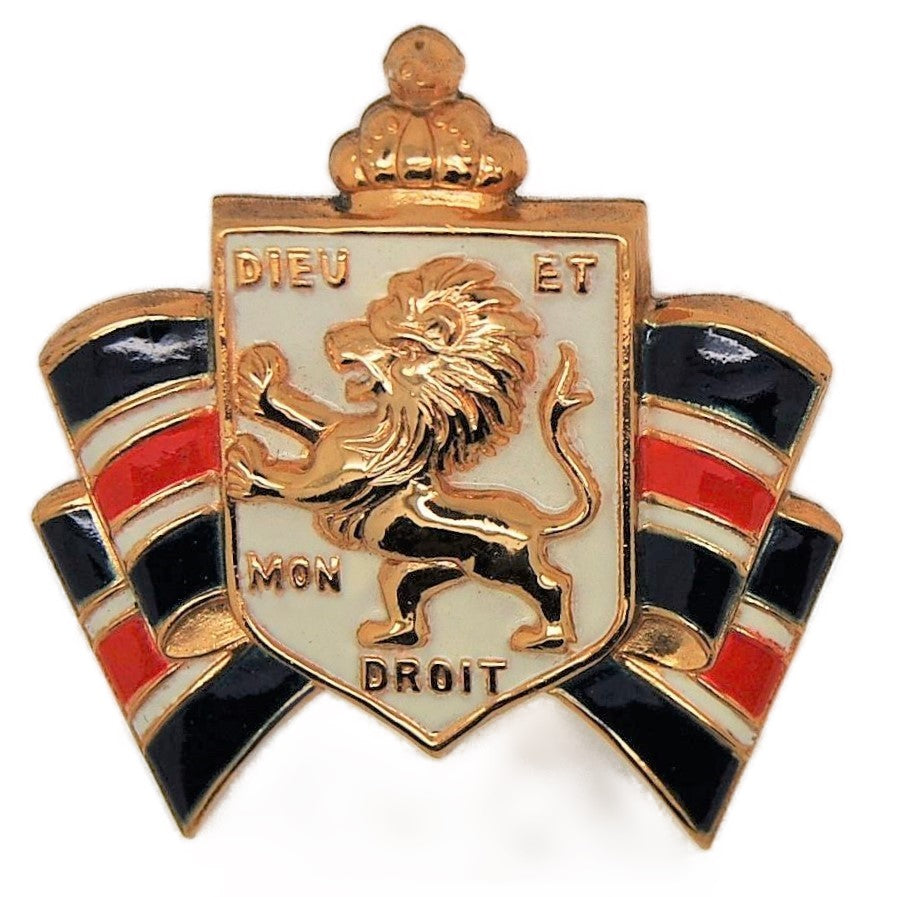 Accessocraft British War Relief Society WWII Patriotic Raging Lion Figural Brooch
