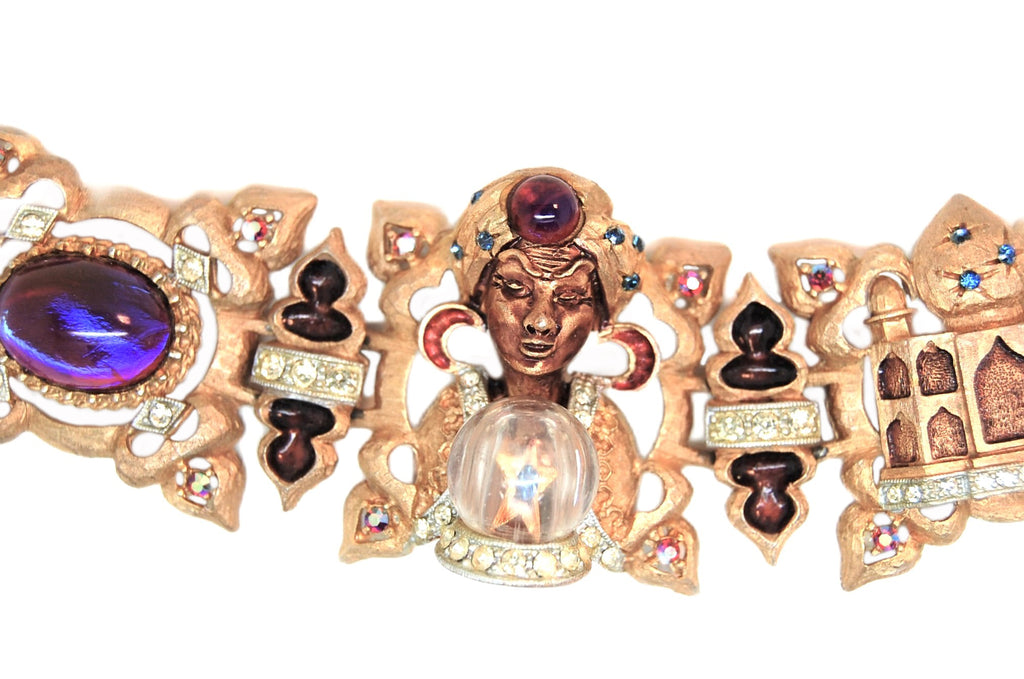 HAR Genie Fortune Teller Aladdin Wearable Art Vintage Bracelet - 1950s