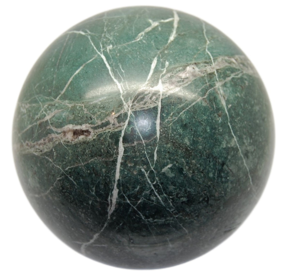 Sphere - Nephrite Jade & Crystal Pacific Northwest - 4 Inches