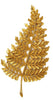 Classic Branched Tree Leaf Floral Gold Plate Vintage Figural Pin Brooch