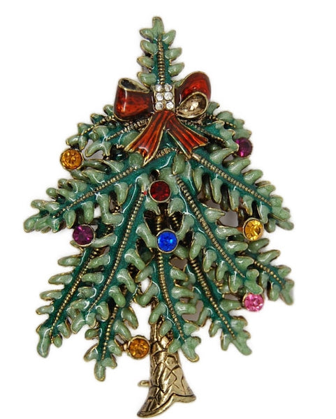 Avon Christmas Tree 2004 1st Annual Holiday Tree Vintage Figural Brooch
