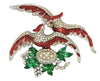 Boucher Lovebirds Vintage Costume Figural Pin Brooch READ DESCRIPTION