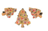 Christmas Tree Crystal Rivoli Vintage Pin Brooch with Rare Clip Earrings Set