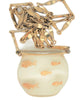 Castlecliff Lucite Goldfish Bowl Gold Plate Pendant Vintage Figural Necklace