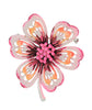 Hedy Floral Spring Time Posie Pink & Ruby Enamel Vintage Figural Pin Brooch
