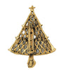 JJ Sapphire Stars Christmas Tree Vintage Figural Costume Brooch