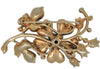 Pennino Blue Stone Floral Hearts Gold Plate Vintage Figural Pin Brooch