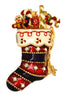 Radko Christmas Holiday Stocking Boot Vintage Figural Pin Brooch
