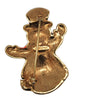 Monet Christmas Enamel Rhinestone Snowman Vintage Figural Brooch