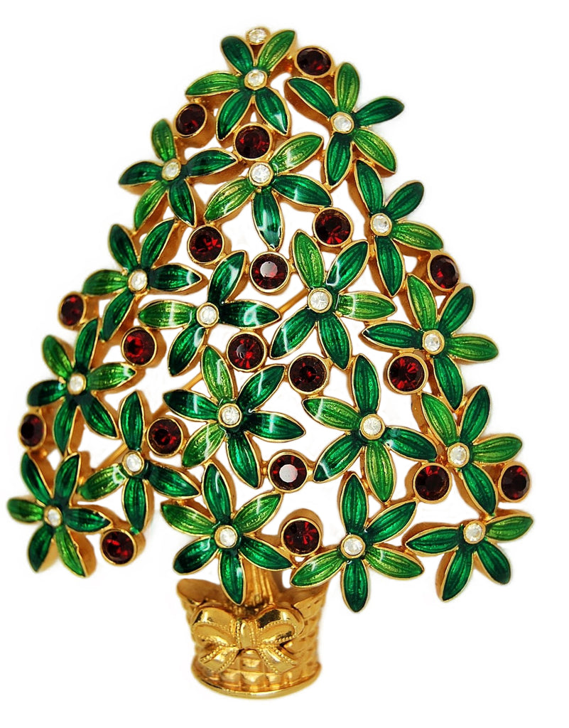 Trifari Christmas Tree Vintage Figural Pin Brooch - Sphinx Version 1997