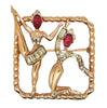 Trifari Single Edition Alfred Philippe Ballet Dancers Vintage Figural Brooch