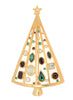 LIA Rhinestone Garland Christmas Tree Vintage Figural Brooch