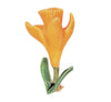 CFW Floral Daffodil Flower Spring Enamel Vintage Figural Pin Brooch