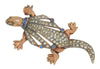 Reja Vermeil Sterling Lizard Rhinestones Vintage Figural Pin Brooch