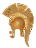 ART Helmet Gladiator Spartan Feathered Vintage Figural Pin Brooch