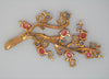 Silson Moonstone Branch Tree Vintage Figural Brooch - 1940s