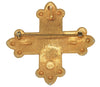 Accessocraft Art Glass Jeweled Maltese Cross Vintage Figural Costume Pin Brooch