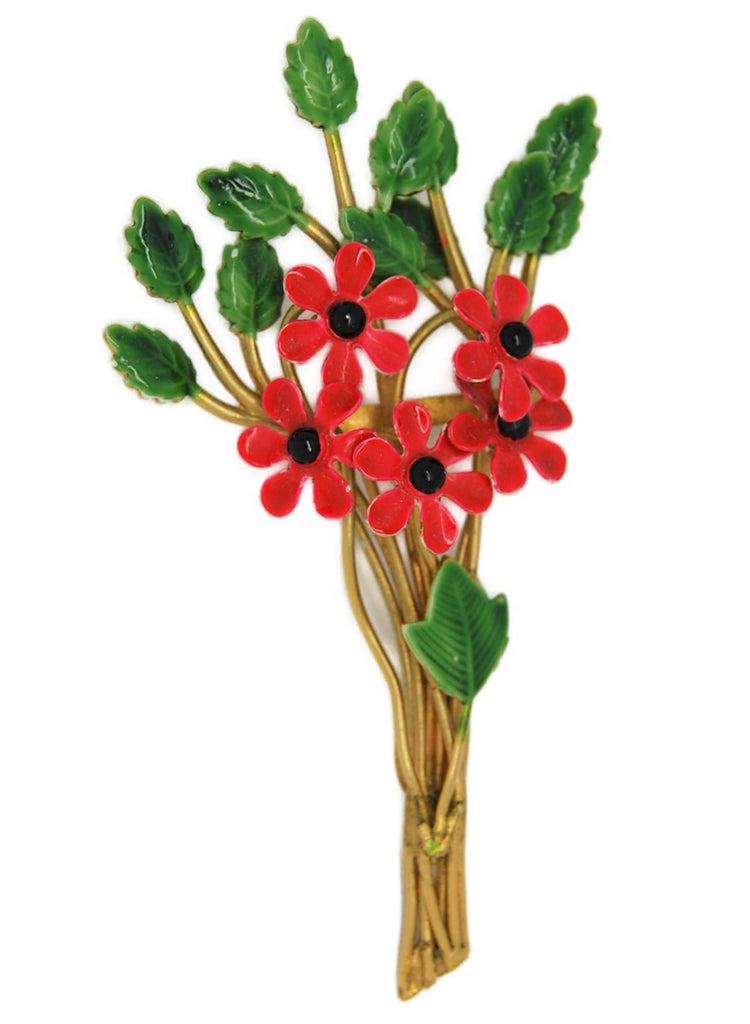 Original Robert Floral Bouquet Vintage Figural Pin Brooch