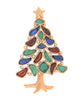 Trifari Plique-a-Jour Modern Mosaics Christmas Tree Vintage Figural Pin Brooch