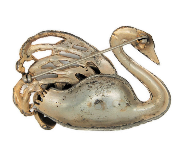 Reinad Chanel Novelty Company Gold & Silver Swan Vintage Figural