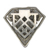 Art Deco Decollete Dress Clip Rhodium Ivy Leaf Vintage Figural Pin Brooch
