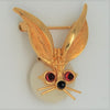 Boucher Bunny Easter Rabbit Pearl Belly Vintage Figural Pin Brooch