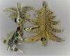 Doddz Dodds 11SW30 ST Christmas Tree Vintage Brooch & Earrings