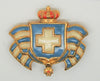 Accessocraft Patriotic Greek War Relief WW2 Vintage Costume Figural Pin Brooch