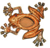 Trifari Jelly Belly Rose Gold Plate Frog Vintage Figural Pin Brooch