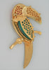 Carnegie Lucite Enamel Large Parrot Vintage Figural Pin Brooch