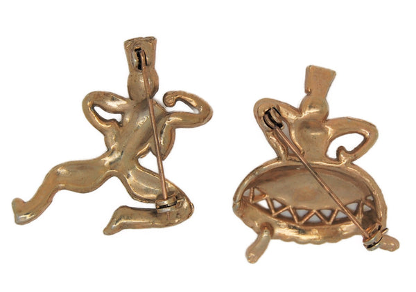 Trifari Sasha & Tasha Reproduction Russian Dancer Vintage Pin