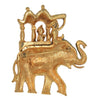 KJL Detailed Elephant Royal Castle Howda Riders Vintage Figural Pin Brooch