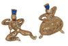 Trifari Sasha & Tasha Reproduction Russian Dancer Vintage Pin Brooch Set