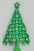 Mylu Christmas AB Blues & Pinks Enamel Tree Pin Brooch