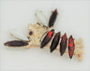 Dodds Ruby Red Milk Glass Lobster Vintage Figural Costume Brooch