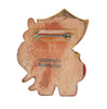 Godfrey Rouston Ceramic Elephant Howdah Vintage Figural Pin Brooch