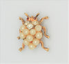Crown Trifari Alfred Philippe Beetle Pearl Park Avenue Figural Pin Brooch