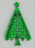 Mylu Christmas AB Blues & Pinks Enamel Tree Pin Brooch